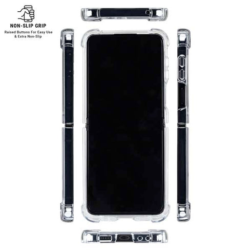 Disney Mickey Mouse Logo Pattern Galaxy Z Flip6 Clear Case